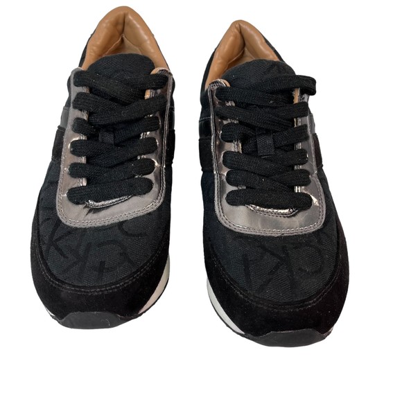 Calvin Klein Womens Tea CK Logo Sneakers Black Size 8 - Picture 8 of 8